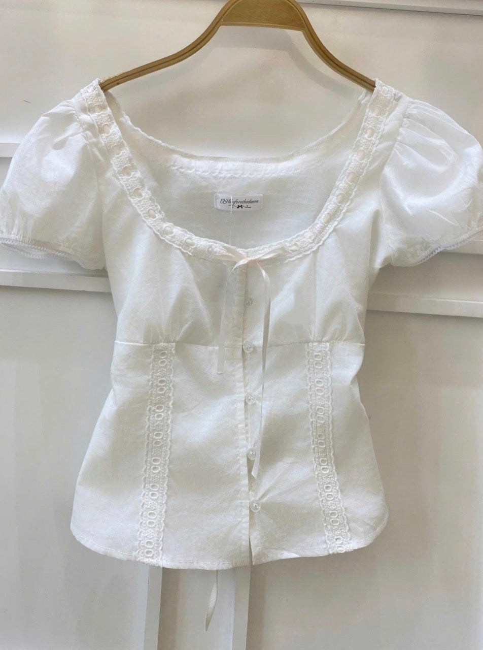 1998beforethedawn Navie White Top