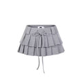 Asterace.aa Grey Pleated Mini Skirt -Ready to dispatch in 48 hours