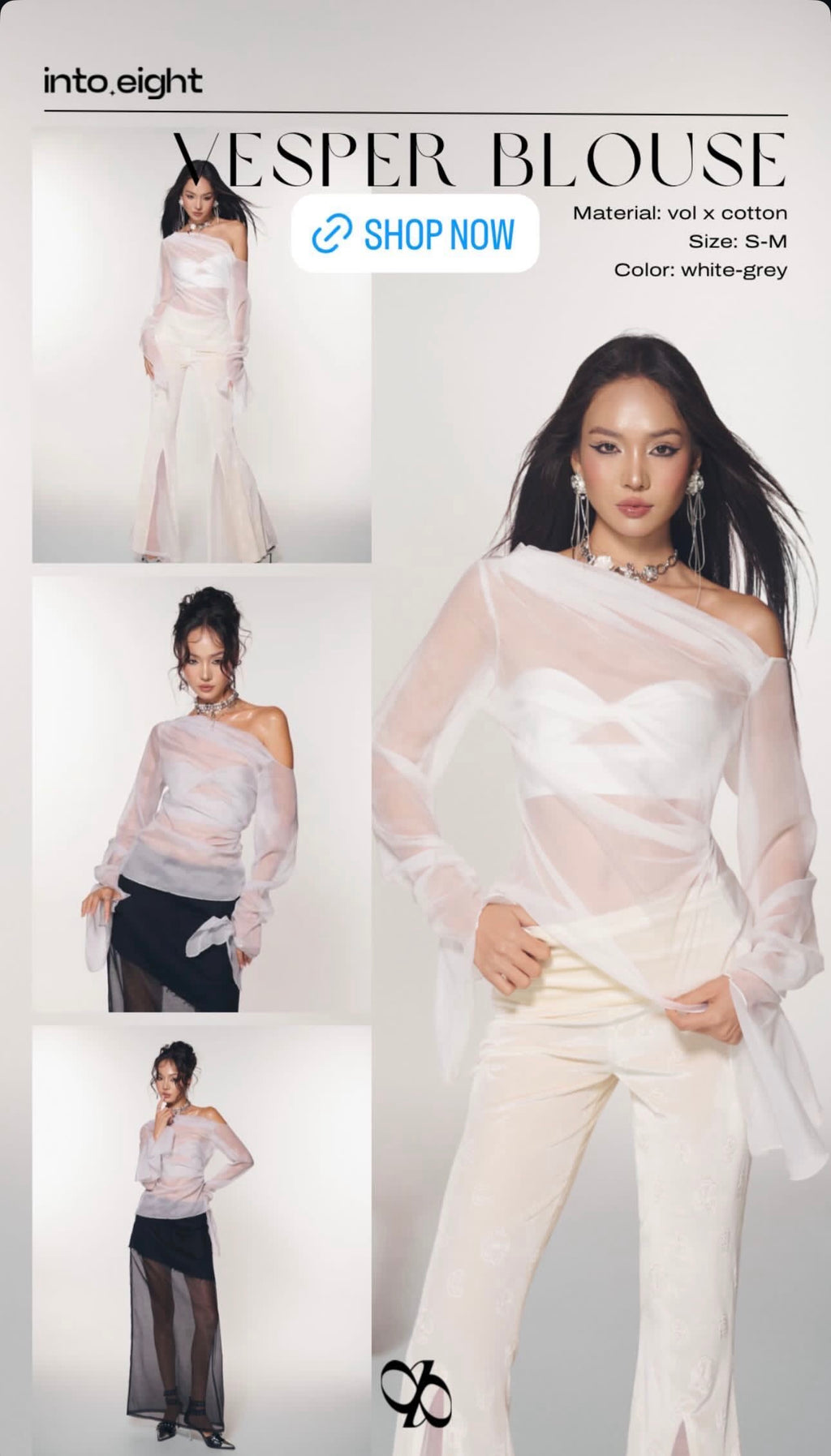 Into.eight Vesper Blouse (White)
