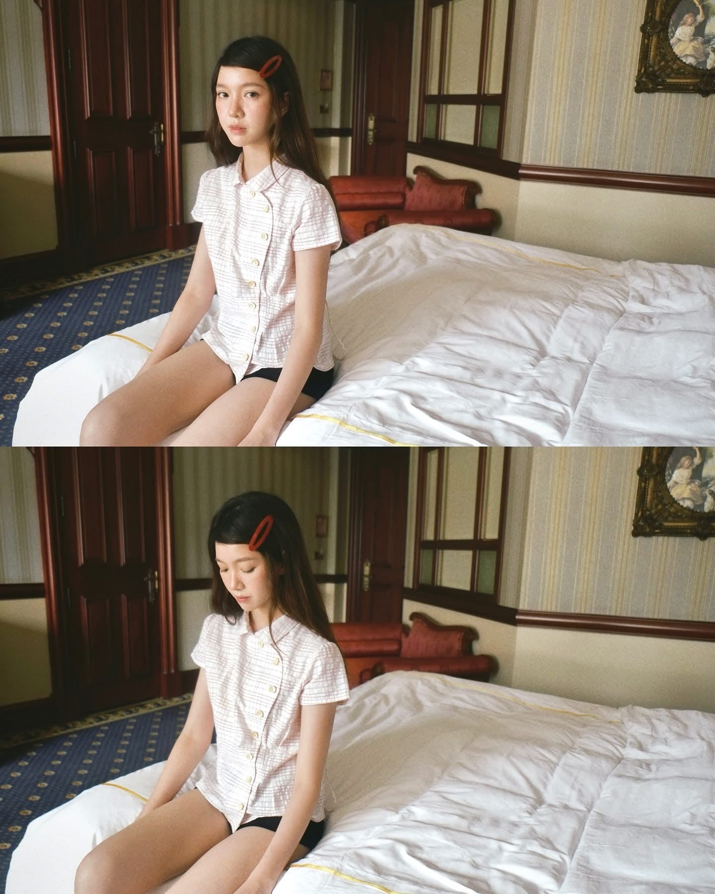 Janet Studio Pink Plaid Button Top - Ready to dispatch in 48 hours