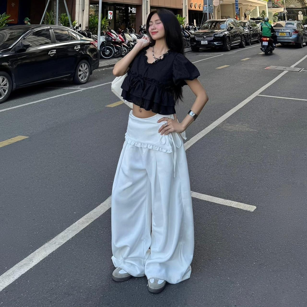 M.Studio Wide-Leg Highwaist Pants - Ready to dispatch in 48 hours
