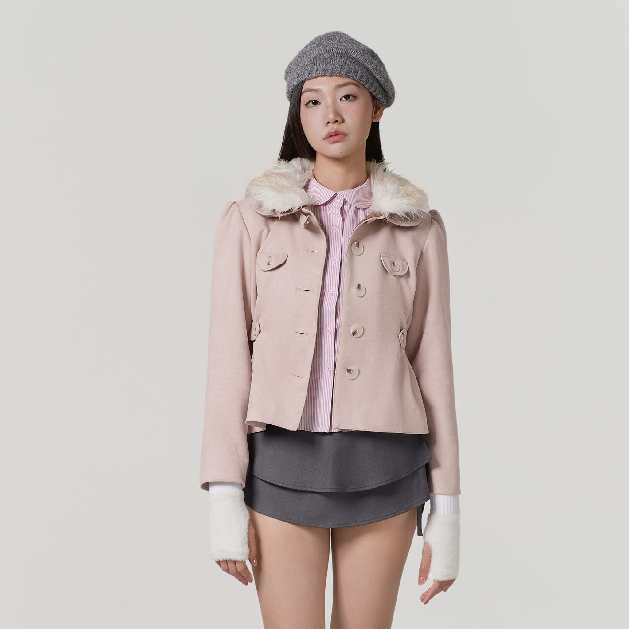 UYU Label Misa Faux Suede Jacket