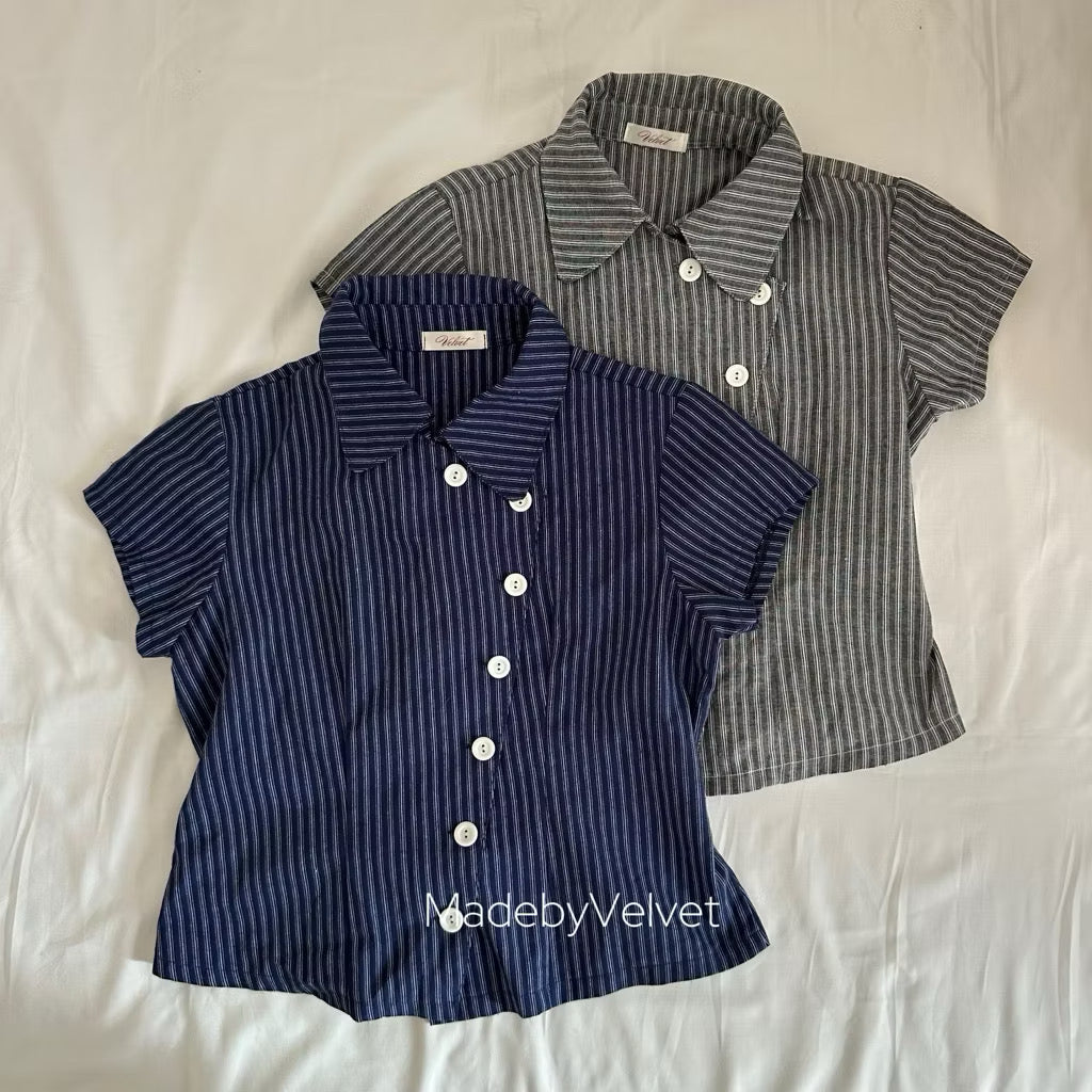 Velvet Navy Top