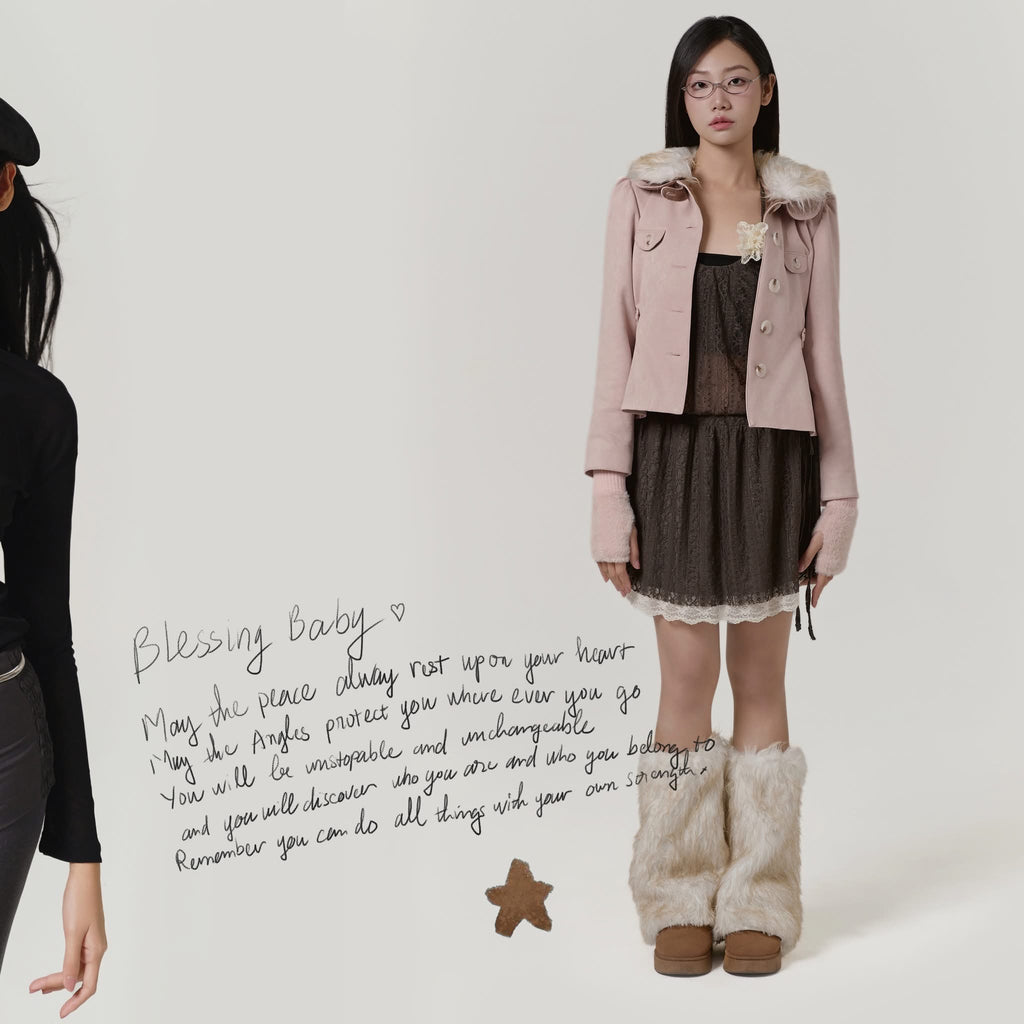 UYU Label Misa Faux Suede Jacket