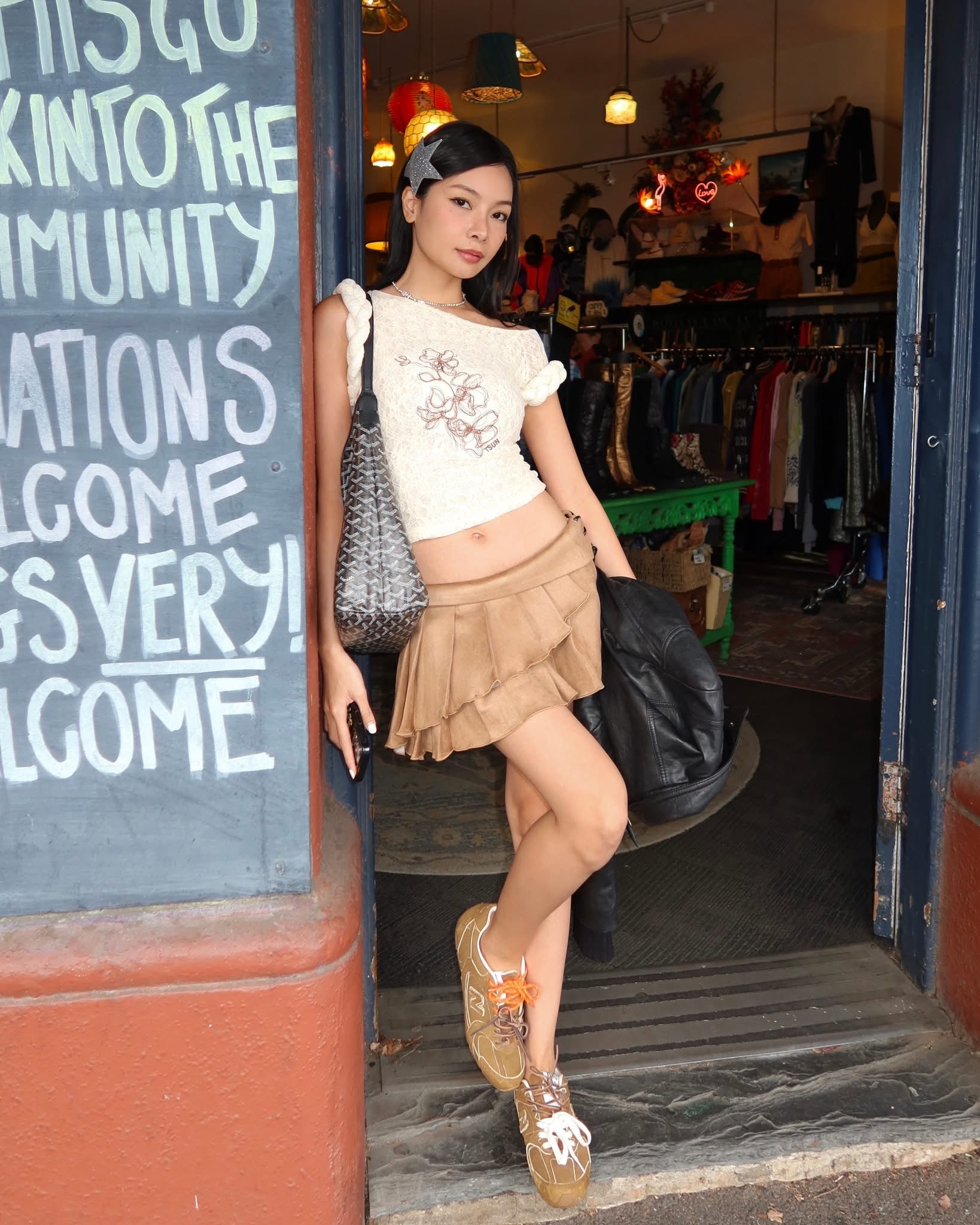 STUN Orchid Lace Top