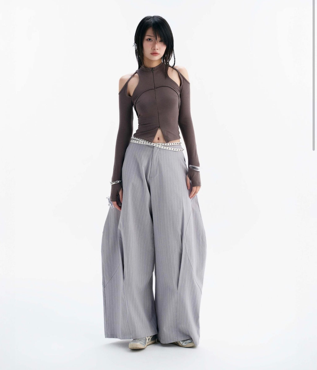 BunnyhillConcepts Luft Pants ( Blue Grey Striped ) - Ready to dispatch in 48 hours