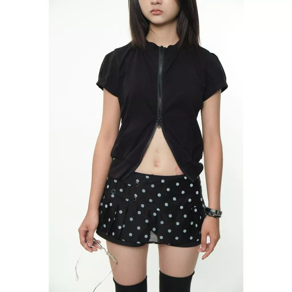 UYU Sakura Wing Zipper Top