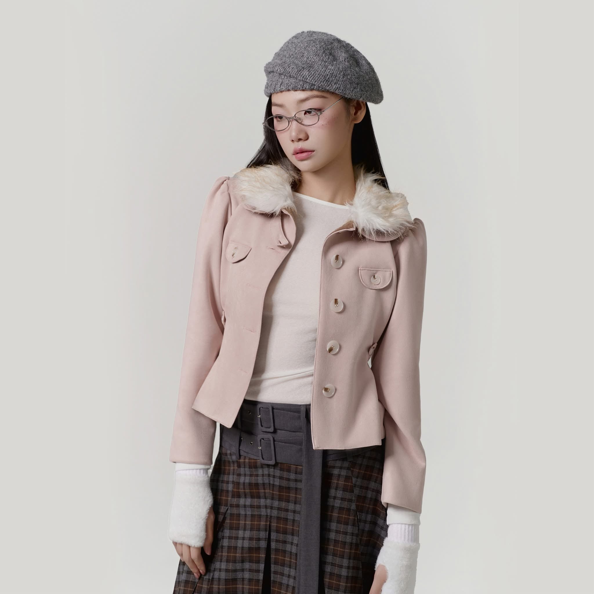 UYU Label Misa Faux Suede Jacket