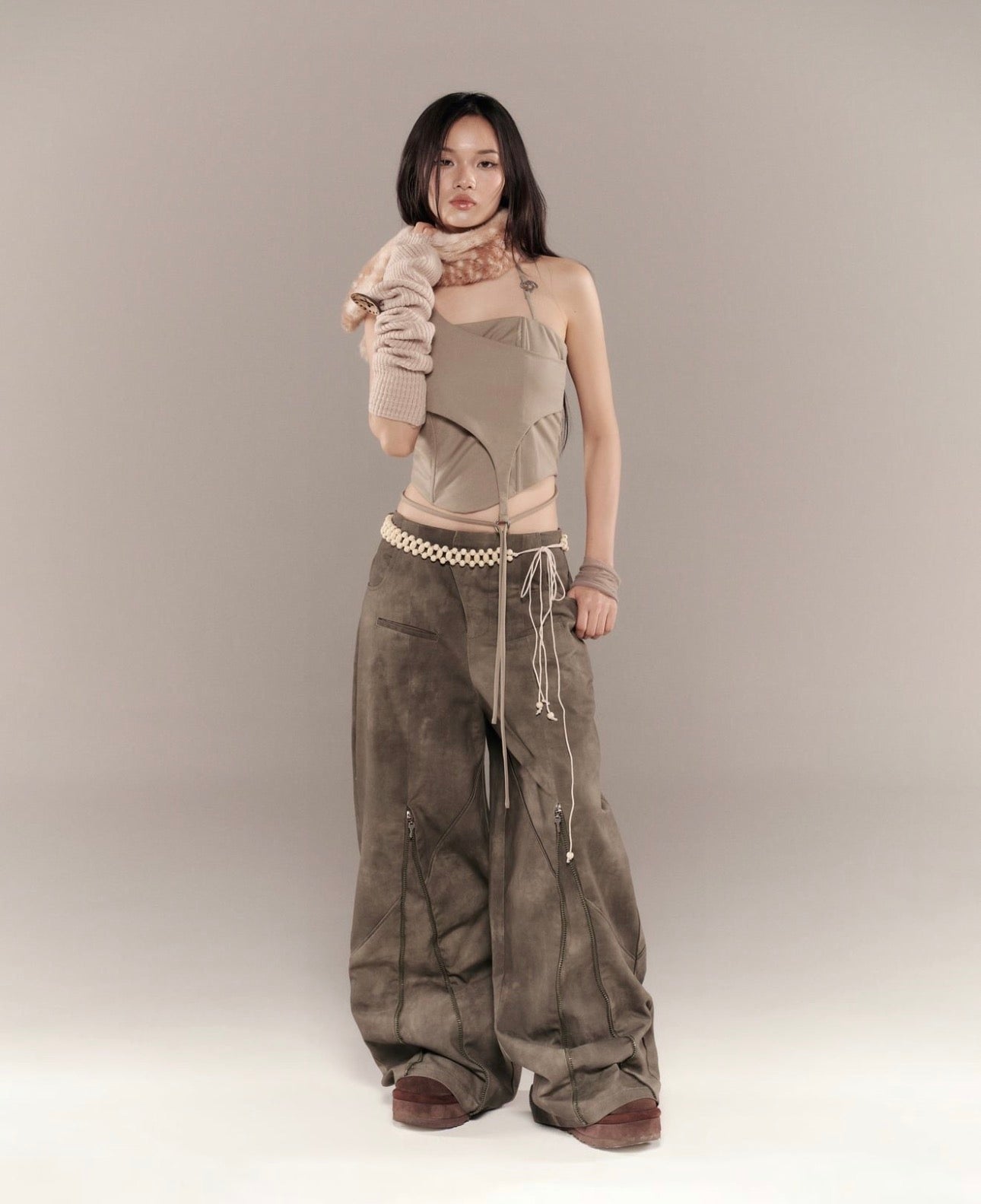 Bunnyhill Lullaby Halter Top (Moss Green) - Pre/order