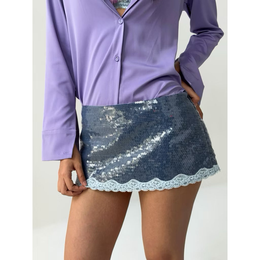 Ayserkris Lola Sequin Mini Skirt