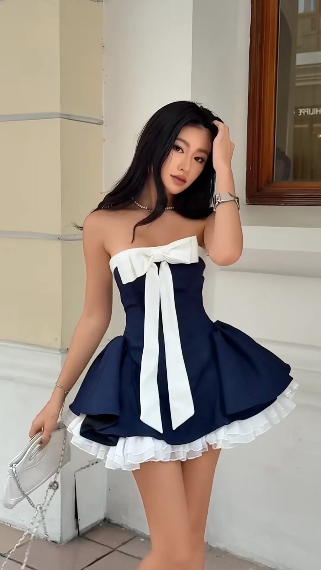 LANE CÌ Bunny Dress (Navy)