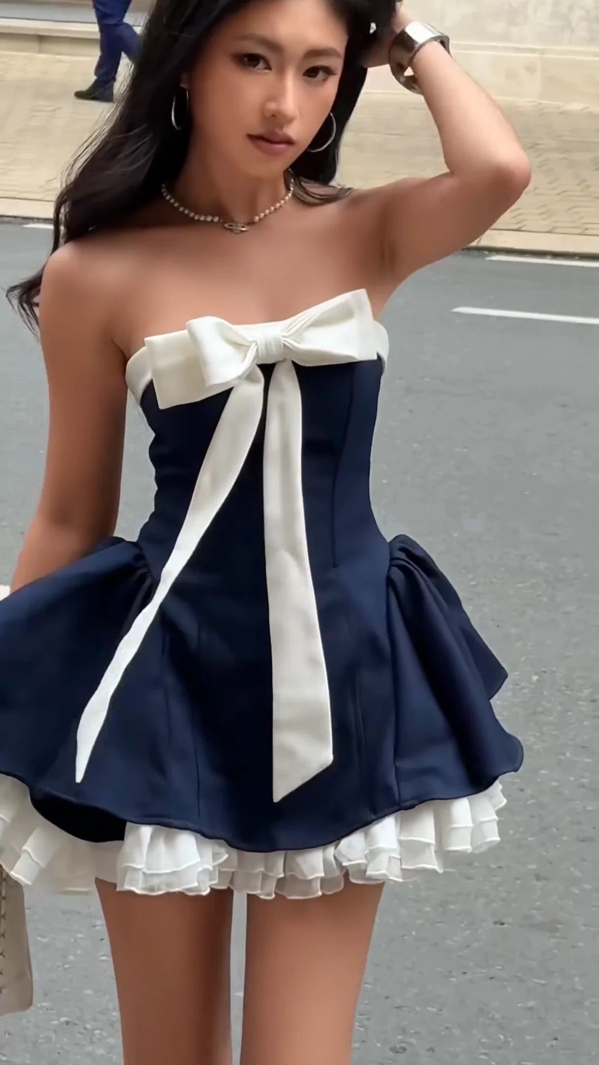 LANE CÌ Bunny Dress (Navy)