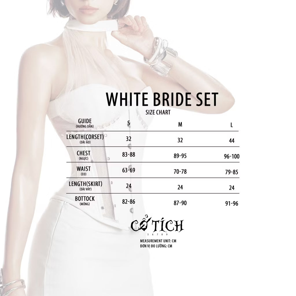 COTICH Lost Bride Corset Set ( White )