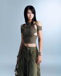 BUNNYHILL TAWNY TOP (ARMY GREEN) - READY TO DISPATCH WITHIN 48 hours