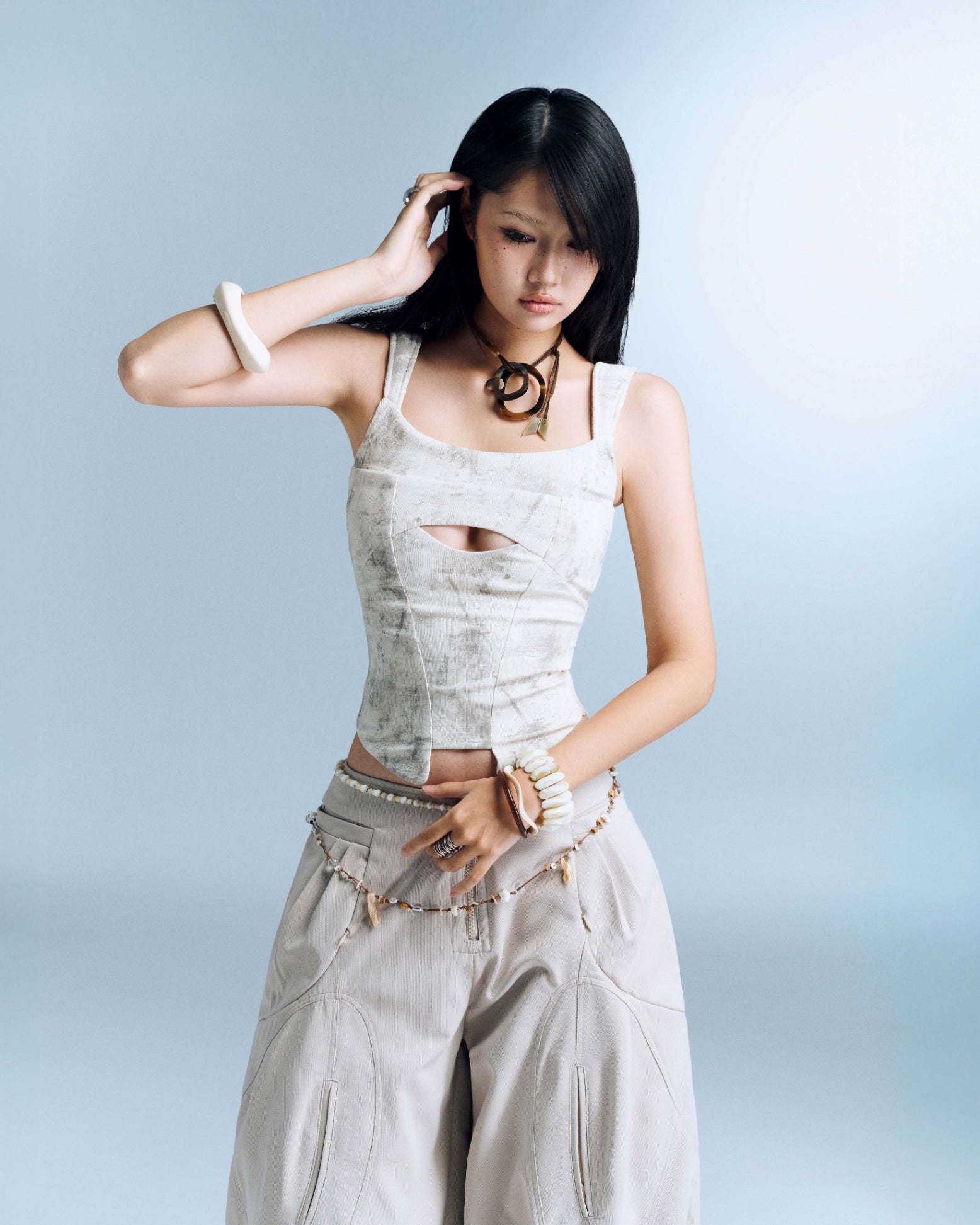 SAIDE TOP (MARBLE WHITE) (Pre-order)