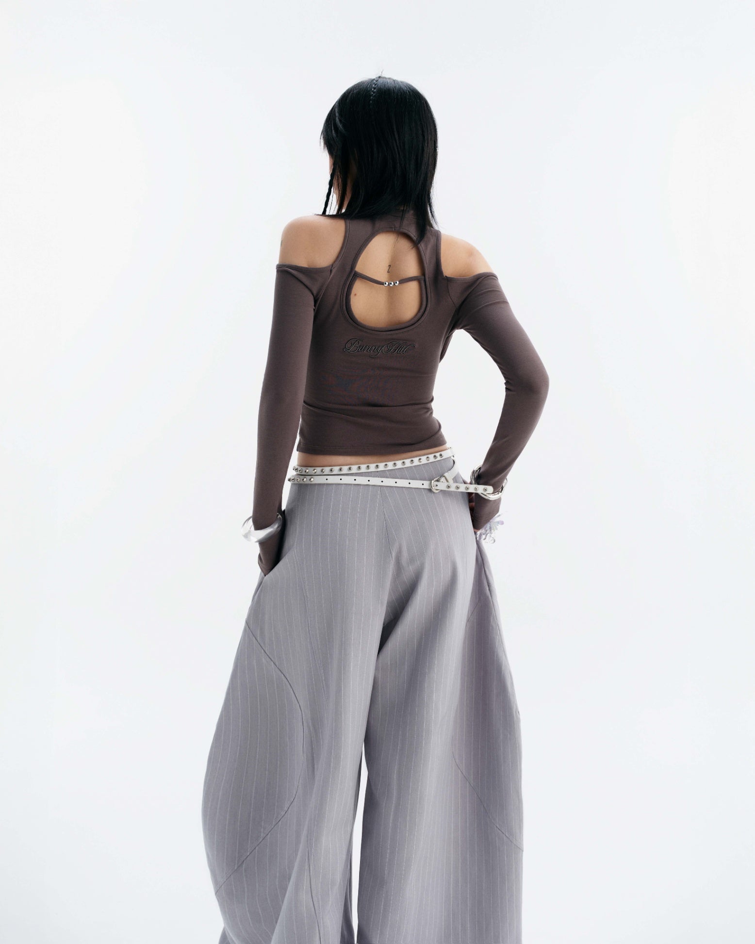 CASPIAN LONG SLEEVE TOP (GREY)