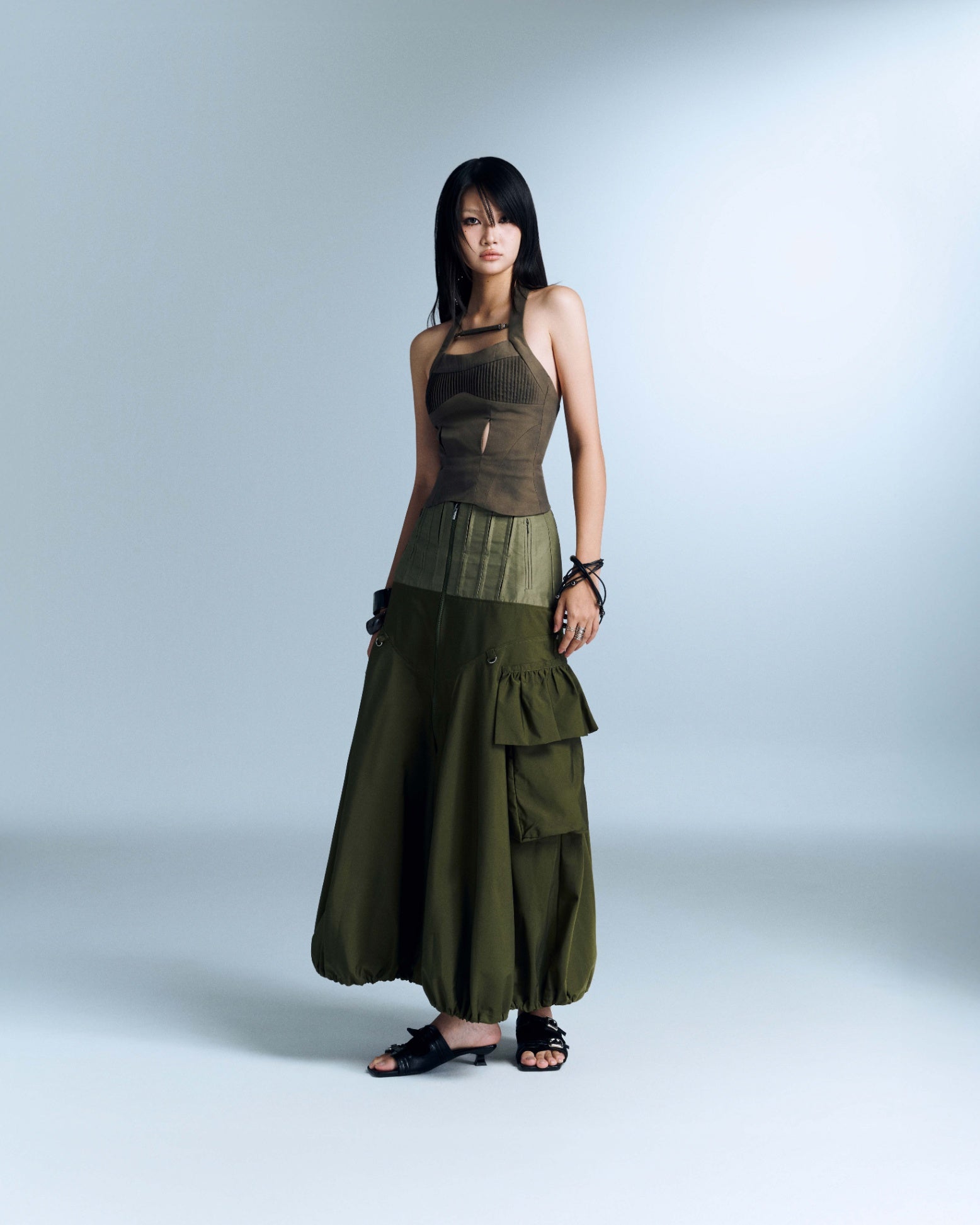 MURELLE SKIRT (MOSS GREEN) (Pre-order)