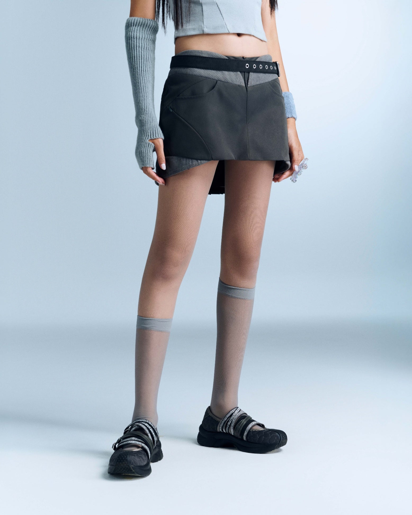 SAIRA SKIRT (GREY) (Pre-order)