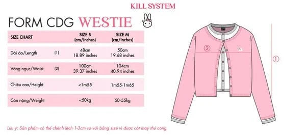 Kill System Westie Cardigan (pre-order)