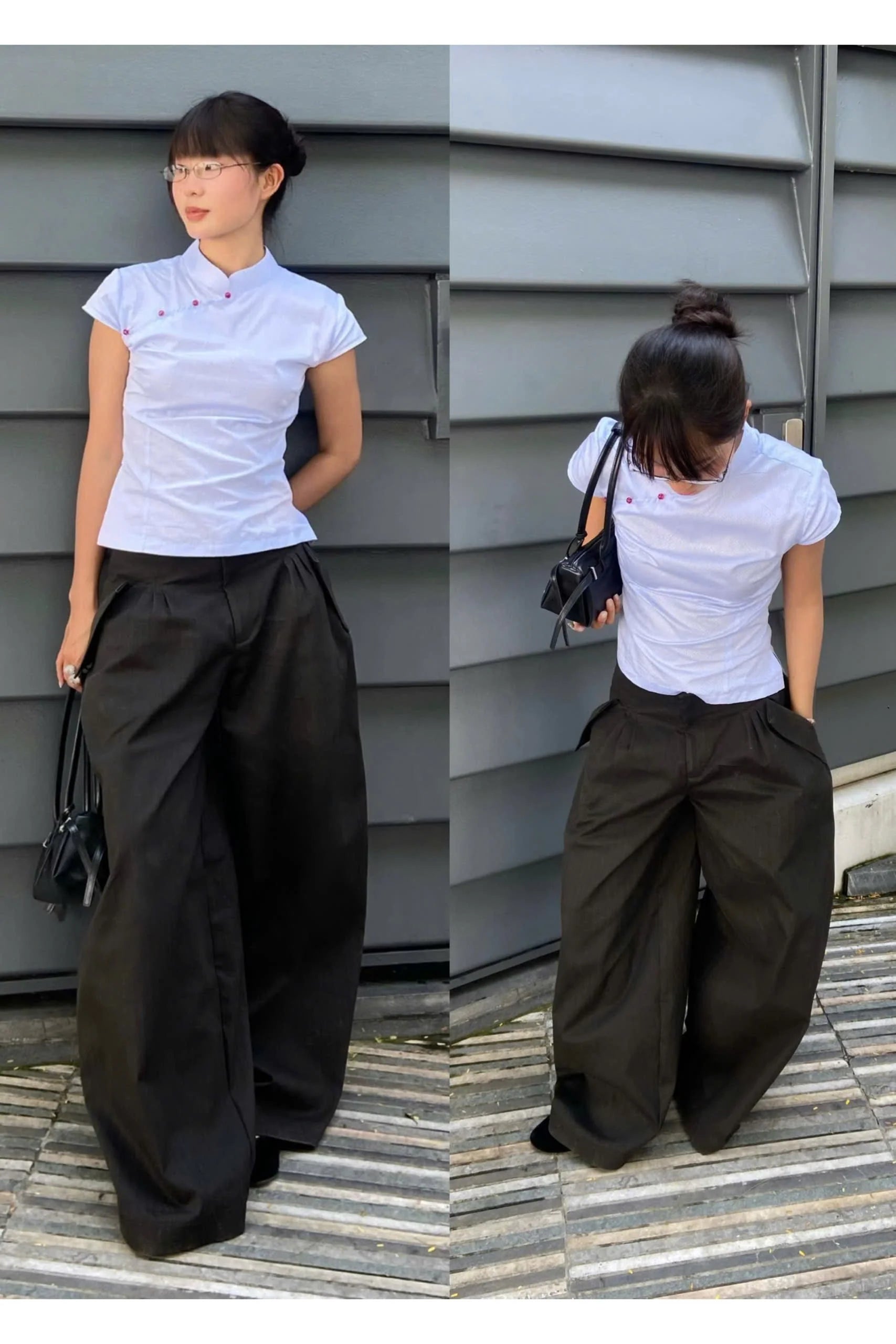 "BLACK BAMBOO" BAGGY PANTS