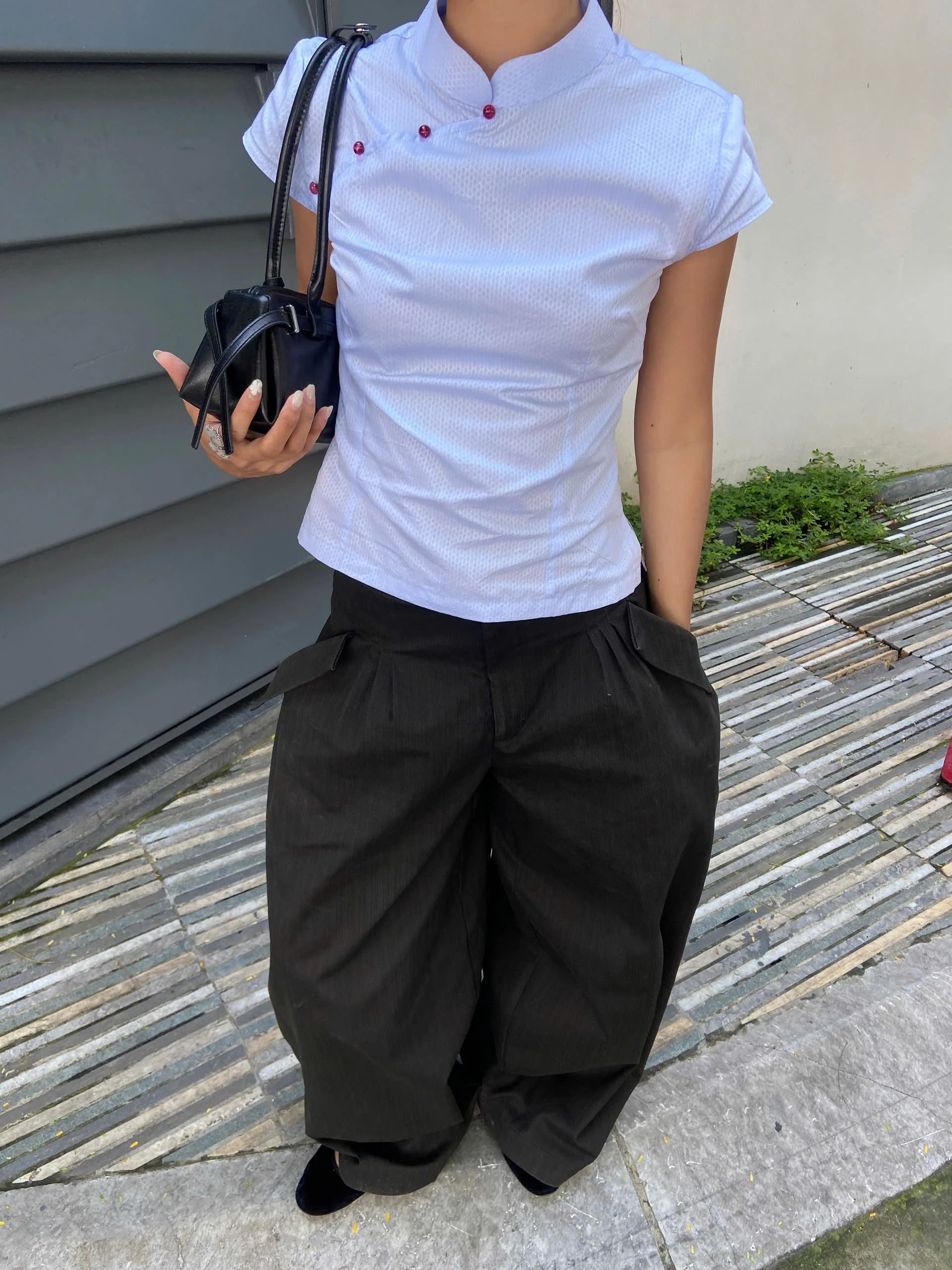 "BLACK BAMBOO" BAGGY PANTS