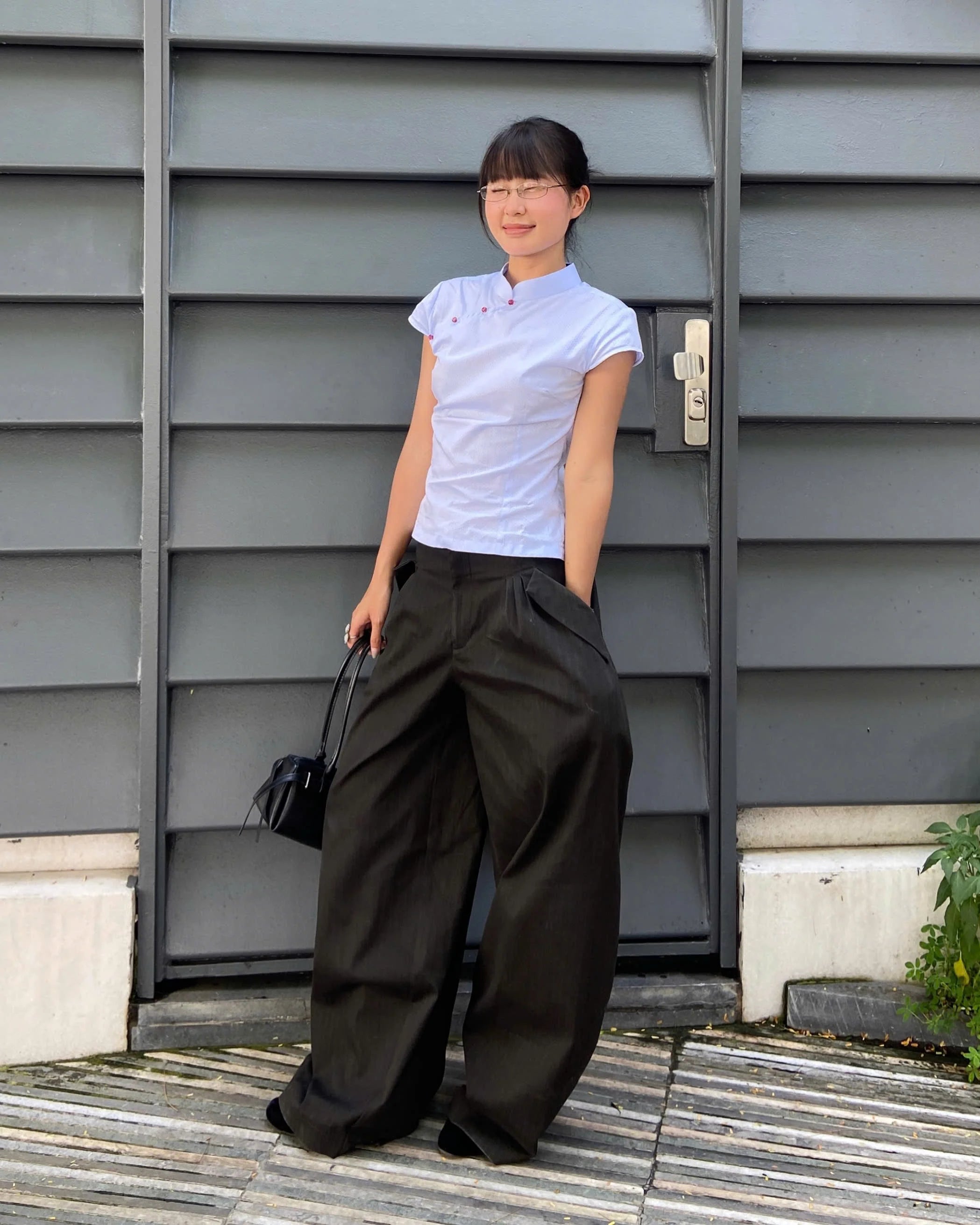 "BLACK BAMBOO" BAGGY PANTS